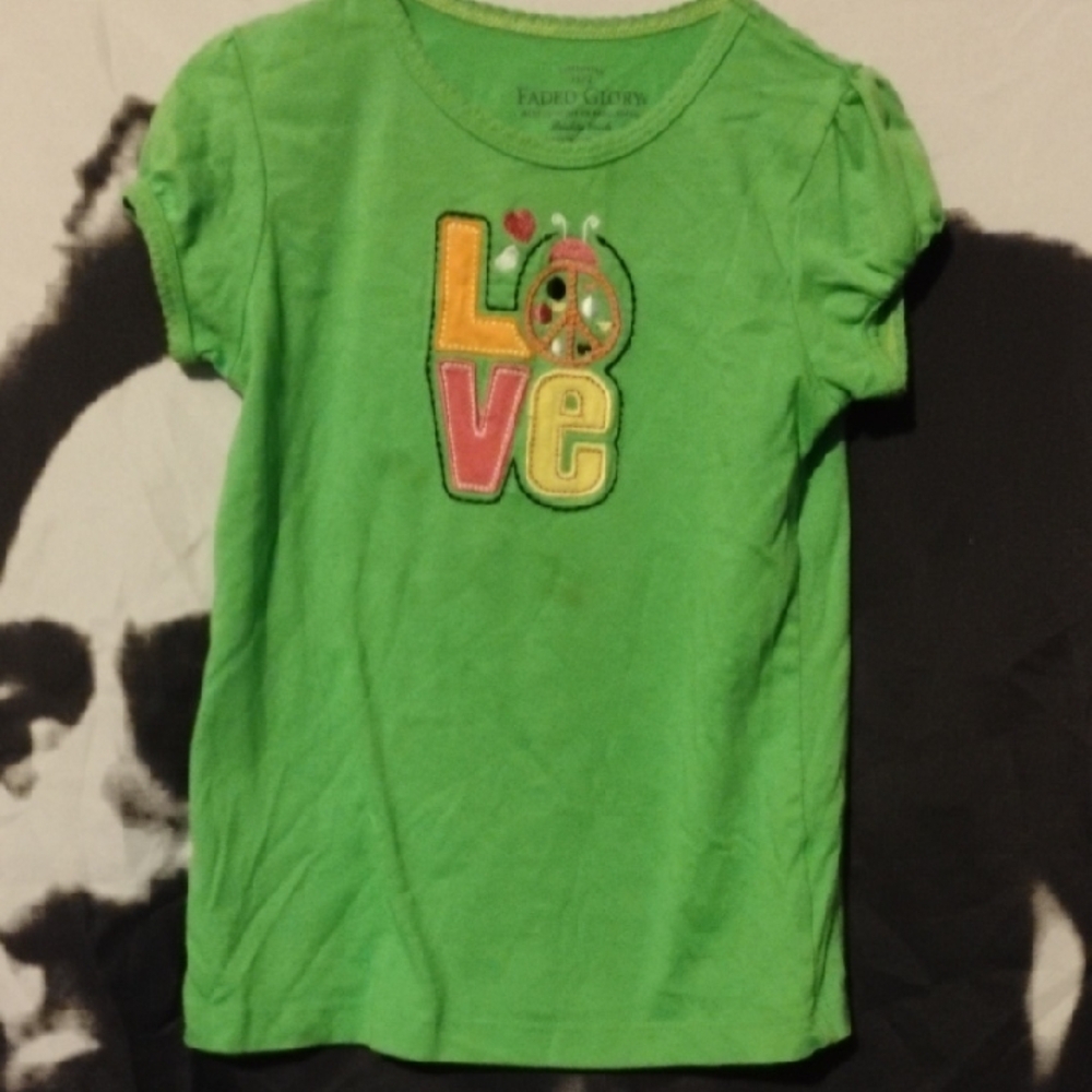 Lime Green Shirt With Love On It